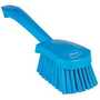 Vikan 41983 Short Handle Washing Brush, 10.6", Soft, Blue