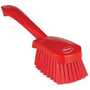 Vikan 41984 Short Handle Washing Brush, 10.6", Soft, Red