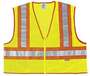 MCR Safety WCCL2L Luminator Hi Vis Reflective Lime Safety Vest, Class 2