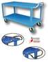 Vestil Steel 34 In. x 72 In. Platform Heavy Duty Ergo Handle Cart with GFN Casters 4000 Lb. Capacity Blue