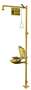 Halo, Combination Drench Shower and Eye / Face Wash Station, Floor Mount, Yellow