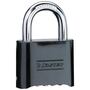 Combination Padlock, Solid Brass, Black, Key Number Assigned