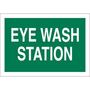 Eyewash Station Sign Green on White Rigid Plastic 7" x 10" Brady®