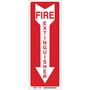 Fire Extinguisher Sign, English, FIRE EXTINGUISHER, Fiberglass, Panel Mount, Red on White, 24 in, 4 in