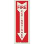 Fire Extinguisher Sign, English, FIRE EXTINGUISHER, Polyester, Adhesive Backed, Red on Green, 14 in, 5 in