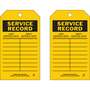 Inspection Tag, English, LAST SERVICE DATE NEXT SERVICE DATE, Polyester, Black on Yellow, 7 in, 4 in