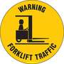 Brady 97615 "Warning Forklift Traffic" Vinyl Sign, 17"
