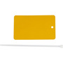 Write-On Tag, Metal, Yellow, 5 in, 3 in, 1 per Each