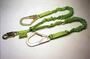 Miller Shock Absorbing Lanyard Stretchable Web 6' Green 2 Rebar Hooks