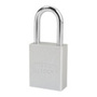 Aluminum Padlock Silver Anodized Keyed Alike A1106KACLR 1.5 Shackle