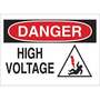 Danger High Voltage Sign, Plastic