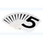 Quikalign®, Number Labels, 5, Vinyl, Adhesive Backed, Black on White