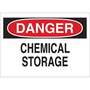 Danger Chemical Storage Sign, Aluminum