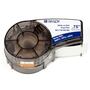 Label Printer Cartridge, Vinyl Film, Gloss, White on Red, 3/8 in, 21 ft