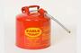 Type 2 Safety Can, Galvanized Steel, Red, 5 gal