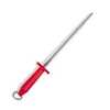 F. Dick 7469125 10-Inch Sharpening Steel Round Polished, Red Handle