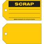 Production Status Tag, Cardstock, Black on Yellow, 3 in, 5-3/4 in, 100 per Pack