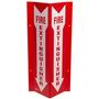 Fire Extinguisher Sign, English, FIRE EXTINGUISHER, Acrylic, Red on White, 18 in, 8-1/2 in