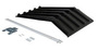 Vestil Polyethylene Heavy Duty H Style Hopper Lid (Use with 1/4 Cubic Yard Hoppers) Black