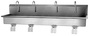 SANI-LAV®, Wash Station, Wall Mount, Swivel Gooseneck Spout, 304 Stainless Steel, Double Knee Operated Valve, 80 x 20 x 30-1/4 in, 4