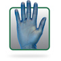 Blue Vinyl Disposable Glove Powder and Latex Free, Various Sizes