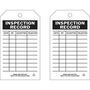 Inspection Tag, English, DATE BY ACCEPTED REJECTED, Polyester, Black on White, 7 in, 4 in