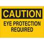 Caution Eye Protection Required Sign, Aluminum