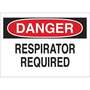 Danger Respirator Required Sign, Aluminum