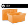 Food Box, Polyethylene, Orange, 11 gal, 9 in, 26 in, 18 in, USDA Approved