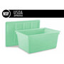 Food Box Lid, 1 in, Polyethylene, 26-1/2 in, Green, 18-1/2 in, P326 Series Food Box, USDA Approved