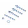 Vestil Steel Concrete Sleeve Anchor Bolts 4 Pack 3/8 In. x 3 In. Silver