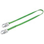 Miller®, Positioning / Restraint Lanyard, Polyester Webbing, Green, 3 ft, Locking Snap Hook (Harness)|Locking Snap Hook (Anchor), 310 lbs