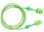 Glide®, Reusable Earplug, Corded, Green, Triple Flange, 26 dB