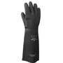 Showa 558 Rubber Latex Black Chemical Resistant Glove, 40 Mil, 18