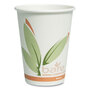 SOLO® 412RCN Bare Eco-Forward Recycled Content PCF Paper Hot Cups, 12 oz, Green/White/Beige, 1,000/Carton