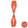 Ergodyne Squids 3420 100-pack Orange Swivel Glove Clip Holder with Dual Clips