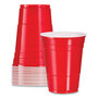 Dart® P16R SOLO Party Plastic Cold Drink Cups, 16 oz, Red, 50/Bag, 20 Bags/Carton