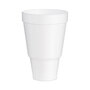 Dart® 32AJ32 Foam Drink Cups, Tapered Bottom, 32 oz, White, 25/Bag, 20 Bags/Carton