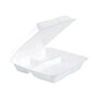 Dart® 95HT3 Insulated Foam Hinged Lid Containers, 3-Compartment, 9.3 x 9.5 x 3, White, 200/Pack, 2 Packs/Carton