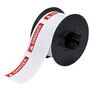 Printer Tape, Vinyl Film, Gloss, White / Red / Black, 4 in, 6 in