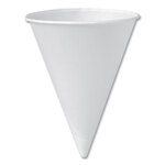 SOLO® 6RBU Bare Eco-Forward Treated Paper Cone Cups, 6 oz, White, 200/Sleeve, 25 Sleeves/Carton