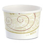 SOLO® HS4125SYM Double Poly Paper Food Containers, 12 oz, 3.6 Diameter x 3.3 h, Symphony Design, 25/Pack, 20 Packs/Carton