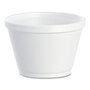 Dart® 6SJ12 Foam Containers, 6 oz, White, 50/Bag, 20 Bags/Carton