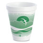 Dart® 12J16H Horizon Hot/Cold Foam Drinking Cups, 12 oz, White/Green, 25/Bag, 40 Bags/Carton