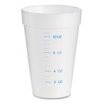 Dart® 16J16GRAD Graduated Foam Medical Cups, 16 oz, White, 25/Pack, 40 Packs/Carton