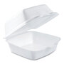 Dart® 50HT1 Foam Hinged Lid Containers, 5.38 x 5.5 x 2.88, White, 500/Carton