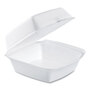 Dart® 60HT1 Foam Hinged Lid Containers, 6 x 5.78 x 3, White, 500/Carton