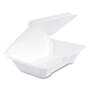 Dart® 205HT1 Foam Hinged Lid Containers, 1-Compartment, 6.4 x 9.3 x 2.9, White, 100/Pack, 2 Packs/Carton