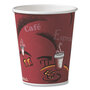 SOLO® 370SIPK Paper Hot Drink Cups in Bistro Design, 10 oz, Maroon, 50/Pack