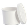 SOLO® KHSB12AWH Flexstyle Food Lid Container, 12.1 oz, 3.6" Diameter, White, Plastic, 250/Carton